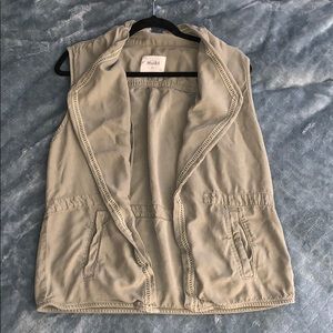 Army Green Cardigan Vest